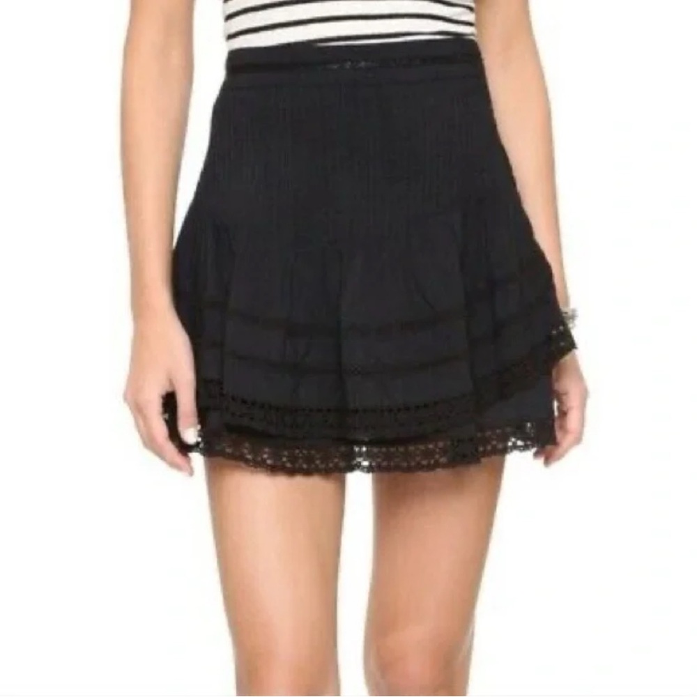 Free people black mini skirt size 4